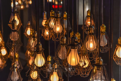 Close-up of illuminated light bulb