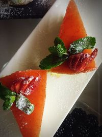 Close-up of red leaves