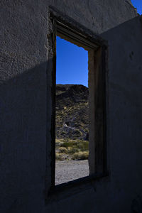 Close-up of window against clear sky