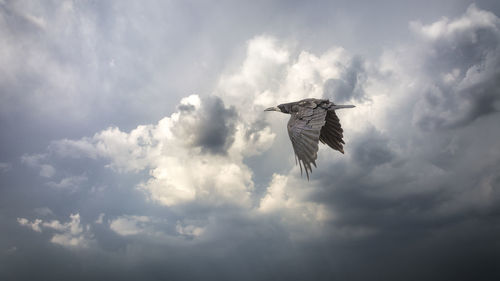 Low angle view of cloudy sky