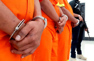 Midsection of people