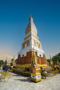 Traditional building against clear blue sky