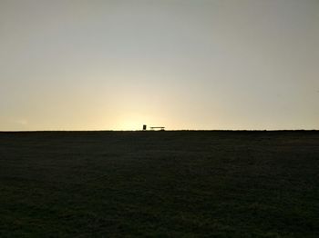 Scenic view of landscape against clear sky