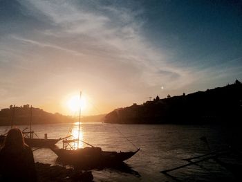 Scenic view of sea at sunset