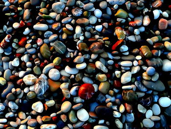 Full frame shot of multi colored stones