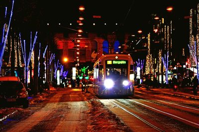 Light trails at night