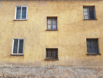 Vintage facade of old building in spain