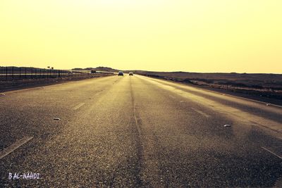 Road at sunset