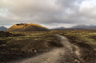 Scenic view of desert against sky