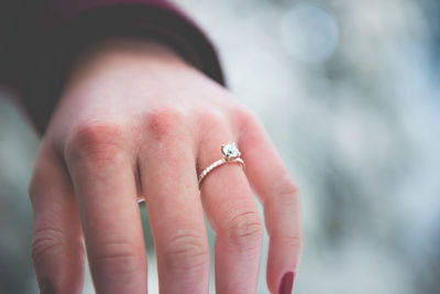 Woman wearing ring
