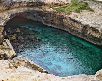 Rock formations in sea