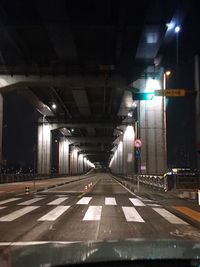 Illuminated car at night