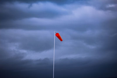 Storm clouds wind sock windy weather 
