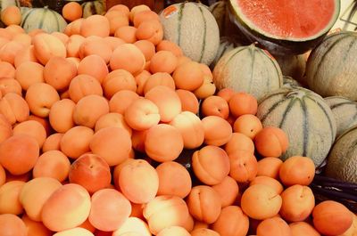 Close-up of fruits for sale at market stall