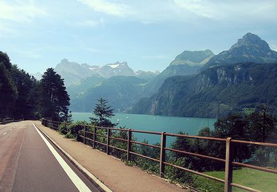 Road passing through mountains