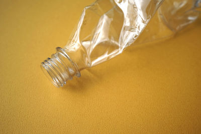 High angle view of drink on table