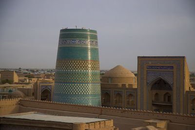 Low angle view of modern buildings against sky