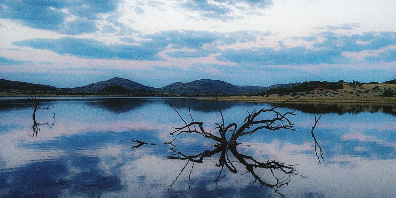 cloud - sky, sky, water, reflection, lake, tranquility, beauty in nature, tranquil scene, scenics - nature, mountain, nature, tree, no people, plant, waterfront, idyllic, outdoors, sunset, day