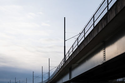 Low angle view of bridge against sky