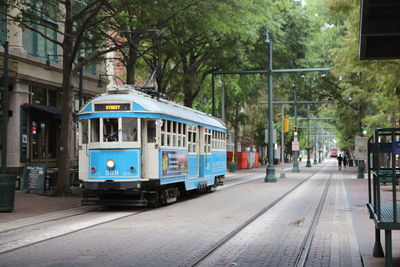 High angle view of car on city street