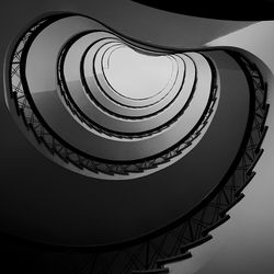 Low angle view of spiral stairs