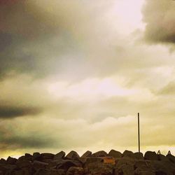 Low angle view of cloudy sky