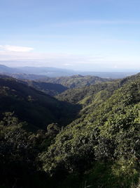 High angle view of landscape against sky