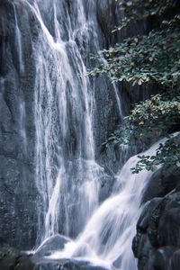 Scenic view of waterfall