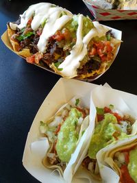 Close-up of served food