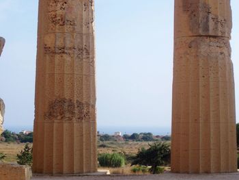 View of castle against clear sky