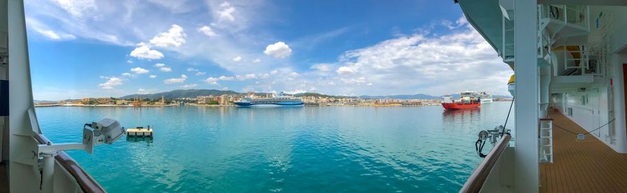 Panoramic view of sea against sky