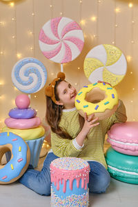 Close-up of christmas decorations