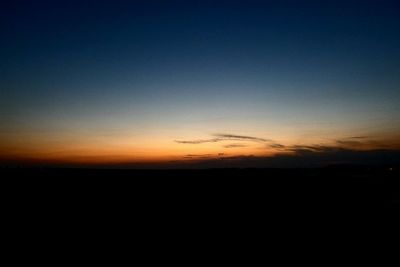 Silhouette of landscape at sunset