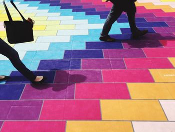 Close-up of woman standing on floor