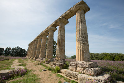 View of old ruins against sky