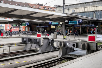 Train at railroad station