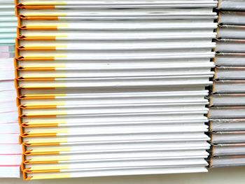 Close-up of stack of paper