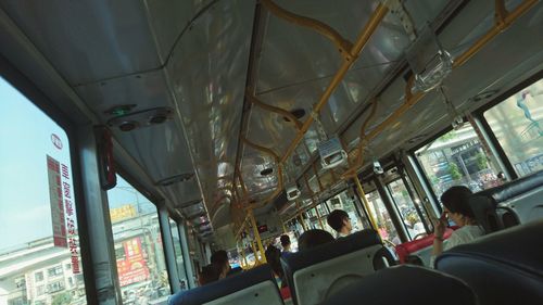 Man sitting in train