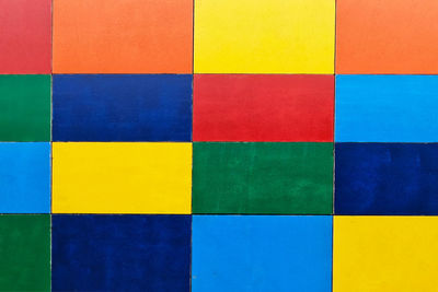 Full frame shot of multi colored wall