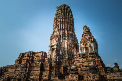 Low angle view of temple building against sky