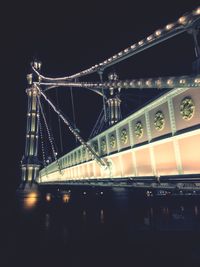 View of bridge at night