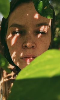 Close-up of young woman