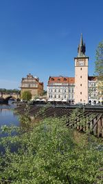 Buildings against blue sky