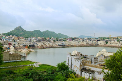 High angle view of townscape