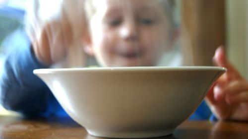 Close-up of girl in bowl