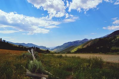 Scenic view of landscape against sky