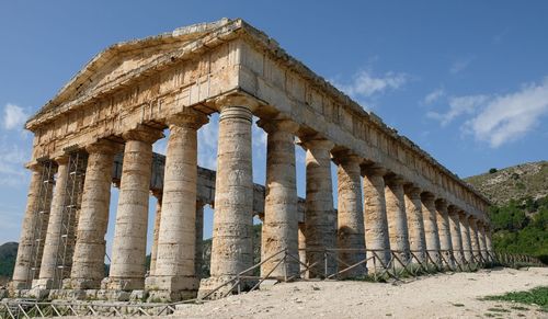 Old ruins of temple against sky