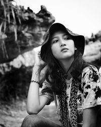 Portrait of a girl looking away