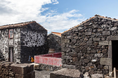 Exterior of old building against sky