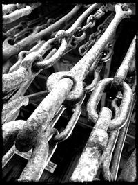 Close-up of rusty chain